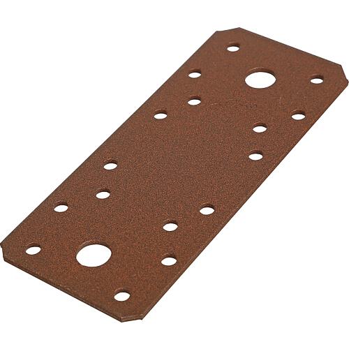 Flat strap DURAVIS® 133 x 55 x 2.5 mm, material: Steel, sendzimir-galvanised, surface: rust brown