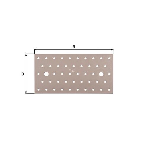 Plaque perforée DURAVIS® 200 x 100 x 2 mm, matériau : Acier, galvanisé sendzimir, surface : beige nacré RAL 1035