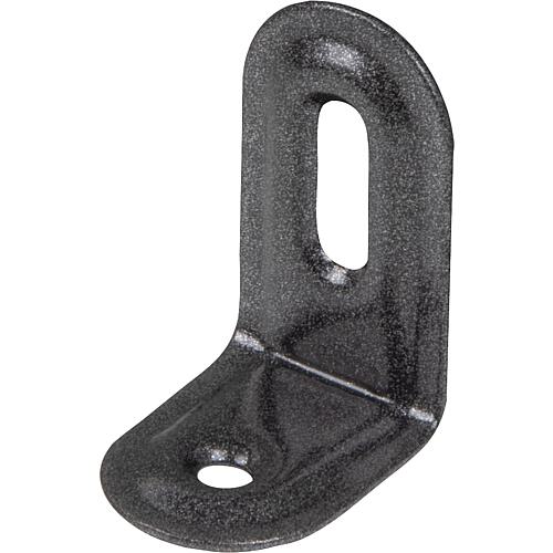 Adjustment bracket DURAVIS® 2 x 40 x 22 mm, embossed, material: Steel, blue galvanised, surface: black-diamond