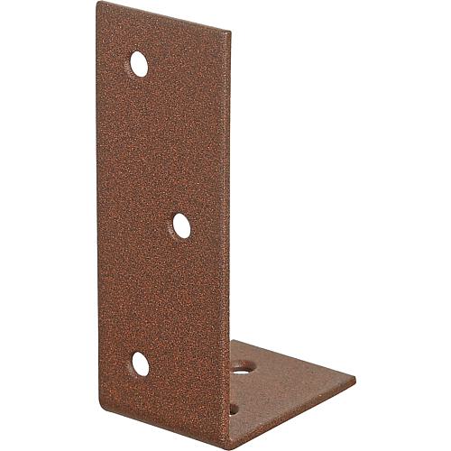 Bar bracket DURAVIS® 40 x 80 x 30 mm, unequal, material: Steel, blue galvanised, surface: rust brown