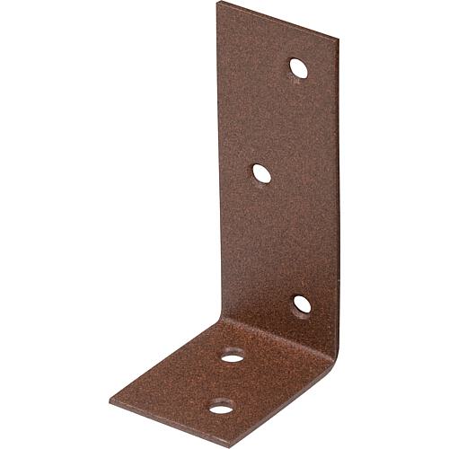 Bar bracket DURAVIS® 40 x 80 x 30 mm, unequal, material: Steel, blue galvanised, surface: rust brown