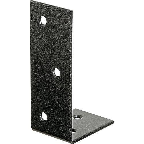 Bar bracket DURAVIS® 40 x 80 x 30 mm, unequal, material: Steel, blue galvanised, surface: black-diamond