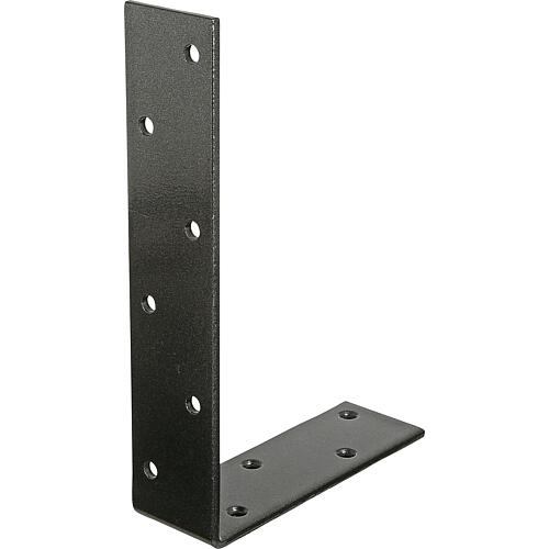 Bar bracket DURAVIS® 160 x 240 x 50 mm, unequal, material: Steel, blue galvanised, surface: black-diamond