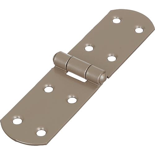 Strap hinge DURAVIS® 135 x 35 x 2 mm, material: Steel, blue galvanised, surface: pearl beige RAL 1035