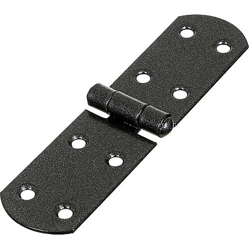 Strap hinge DURAVIS® 135 x 35 x 2 mm, material: Steel, blue galvanised, surface: black-diamond