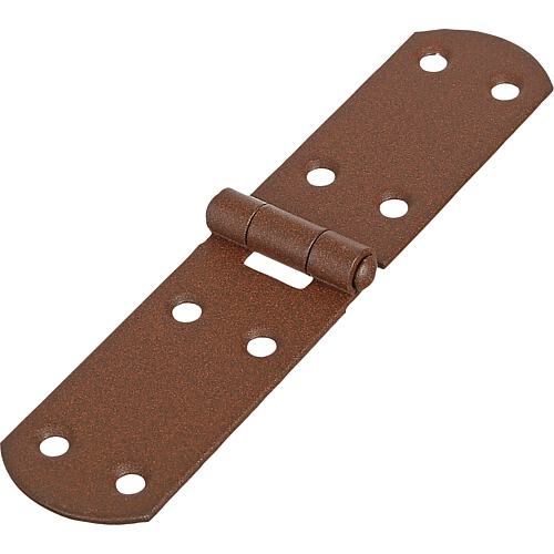 Strap hinge DURAVIS® 156 x 35 x 2 mm, material: Steel, blue galvanised, surface: rust brown