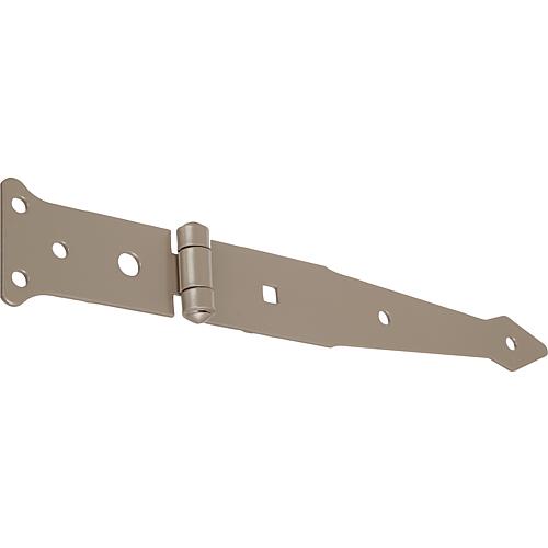 Shed hinge DURAVIS® 202/77 x 48 mm, material: Steel, blue galvanised, surface: pearl beige RAL 1035