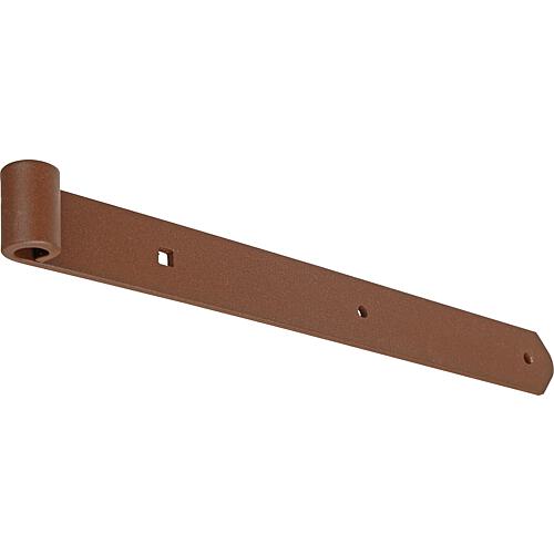 Shutter hinge DURAVIS® 400 ⌀ 13 mm, straight, rounded end, material: Steel, blue galvanised, surface: rust brown