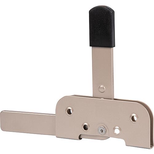 Garden gate latch DURAVIS® for narrow frame timbers, material: Steel, blue galvanised, surface: pearl beige RAL 1035