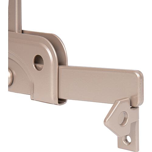 Garden gate latch DURAVIS® for narrow frame timbers, material: Steel, blue galvanised, surface: pearl beige RAL 1035