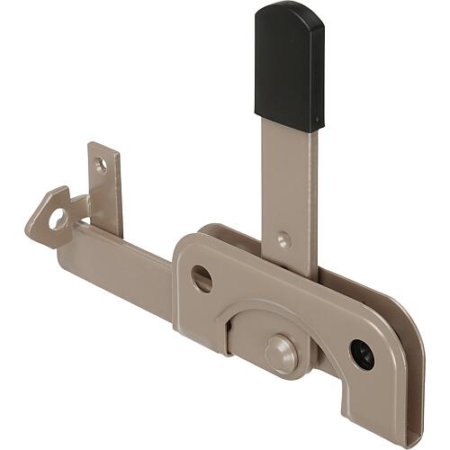 Garden gate latch DURAVIS® for narrow frame timbers, material: Steel, blue galvanised, surface: pearl beige RAL 1035