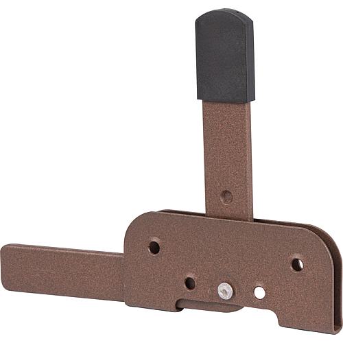 Garden gate latch DURAVIS® for narrow frame timbers, material: Steel, blue galvanised, surface: rust brown