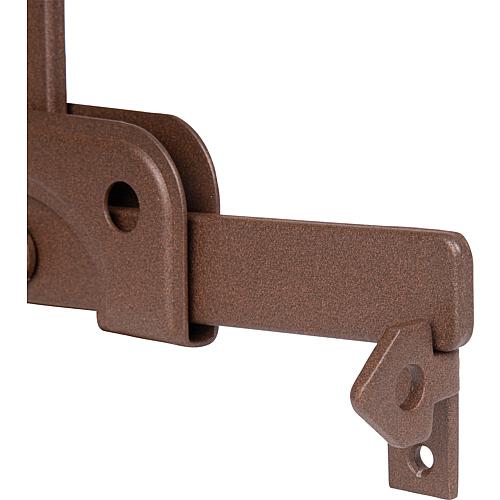 Garden gate latch DURAVIS® for narrow frame timbers, material: Steel, blue galvanised, surface: rust brown