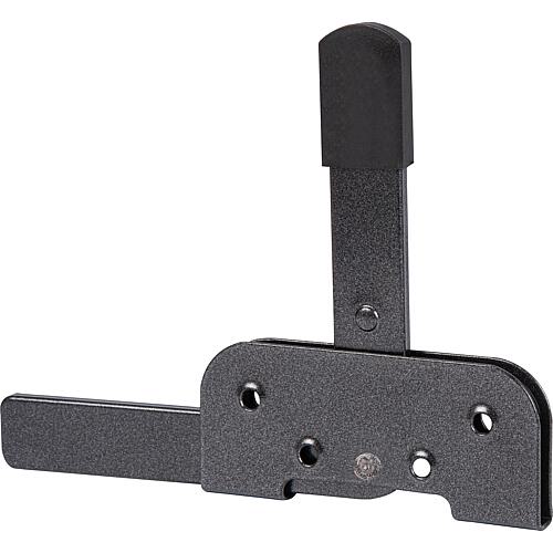 Garden gate latch DURAVIS® for narrow frame timbers, material: Steel, blue galvanised, surface: black-diamond