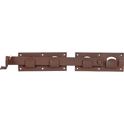 Double gate hasp DURAVIS® 423 x 70 mm, material: Steel, blue galvanised, surface: rust brown