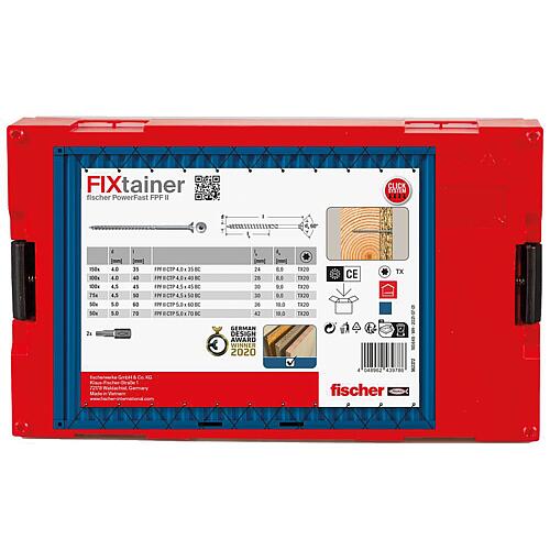 Countersunk head screws assortment PowerFast II, partially threaded, Torx®
+ Bits in FixTainer, 527 pieces