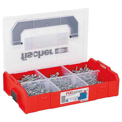 Countersunk head screws assortment PowerFast II, Torx®, full/partial thread + Bits in FixTainer, 703 pieces Standard 1