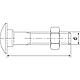 Flat round-head screw DIN 603-4.6 Mu, electrogalvanised, thread ø 10 mm