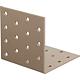 Perforated plate bracket DURAVIS® 80 x 80 x 80 mm, material: Steel, sendzimir-galvanised, surface: pearl beige RAL 1035