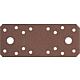 Flat strap DURAVIS® 133 x 55 x 2.5 mm, material: Steel, sendzimir-galvanised, surface: rust brown