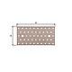 Perforated plate DURAVIS® 200 x 100 x 2 mm, material: Steel, sendzimir-galvanised, surface: pearl beige RAL 1035