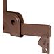 Garden gate latch DURAVIS® for narrow frame timbers, material: Steel, blue galvanised, surface: rust brown