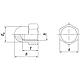 Écrou borgne en inox A4 DIN 1587, ø filetage : 3 à 20 mm