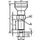 Locking pin with lock nut, form B without groove, stainless steel