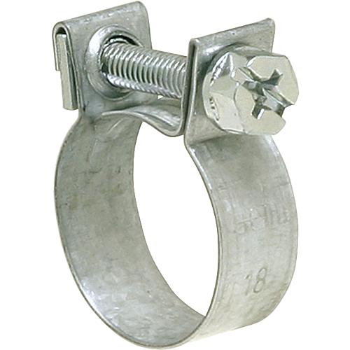 Clamping jaw clip DIN 3017 band width 9 mm/galvanised steel ø 18 mm - SM/Mini 9 18 C W1