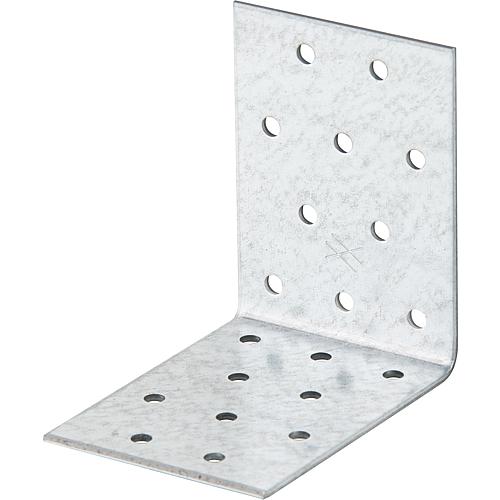 Angled connector made from perforated metal sheet 2.0 mm, 80x80x60 mm