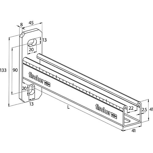 Galvanised suspension bracket FCA