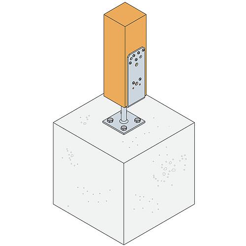 Post base LB, height-adjustable Anwendung 2