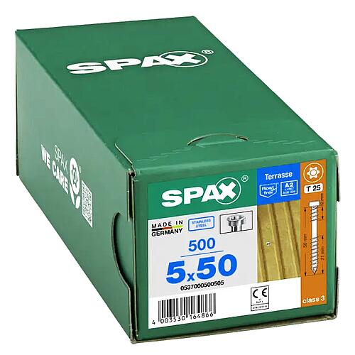 SPAX® patio screw, thread ø d1: 5.0 mm, head ø: 7.0 mm, standard packaging Anwendung 4