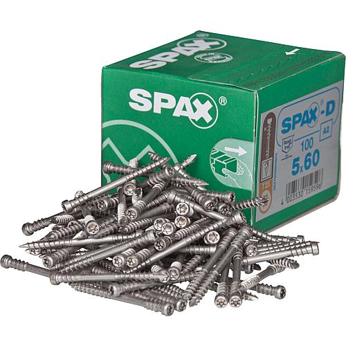 SPAX® patio screw, thread ø d1: 5.0 mm, head ø: 7.0 mm, standard packaging