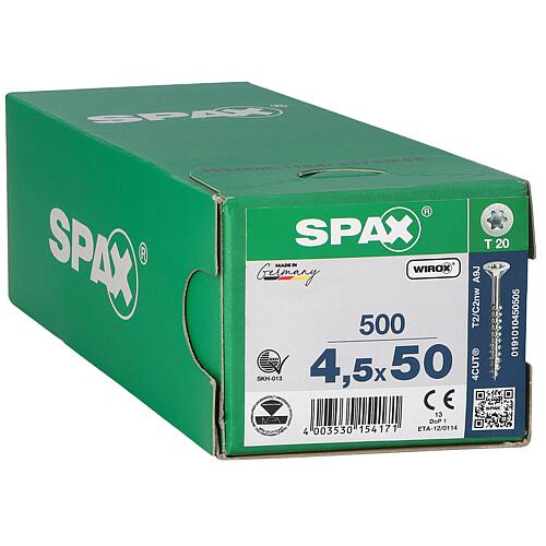 SPAX® universal screw, thread ø d1: 4.5 mm, head ø: 8.8 mm, standard packaging, blade size: T 20