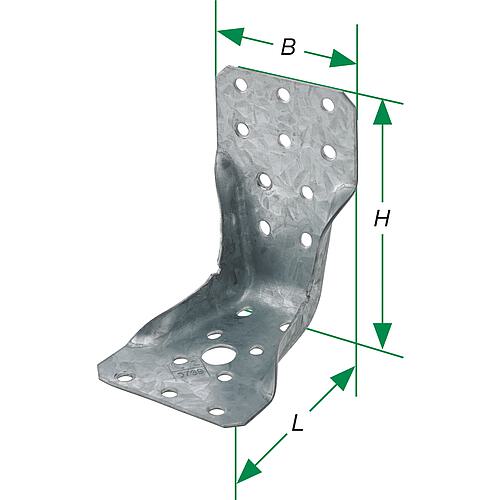 Équerre renforcée, galvanisée à chaud, type SXAKR9015
 Anwendung 1