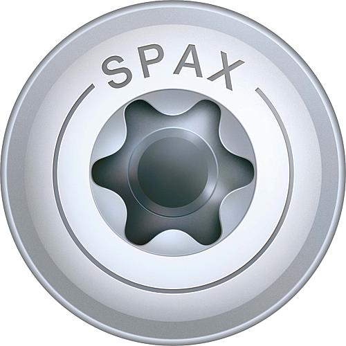 SPAX® wood screw, thread ø d1: 6.0 mm, head ø: 13.6 mm, standard packaging, 4CUT milling cutter Anwendung 1