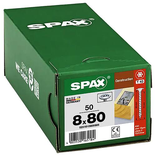 SPAX® wood screw, thread ø d1: 8.0 mm, head ø: 20.0 mm, standard packaging Anwendung 2