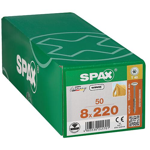 Flat head screw SPAX® WIROX® partial thread T - STAR Plus ø 8.0 x 220 mm, PU 50 pieces