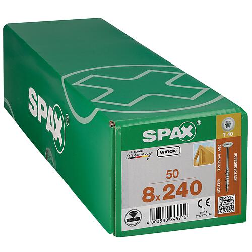 Flat head screw SPAX® WIROX® partial thread T - STAR Plus ø 8.0 x 240 mm, PU 50 pieces