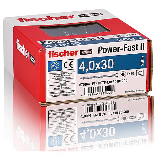 Fischer, Spanplattenschrauben Power-Fast II, Teilgewinde, Galvanisch verzinkt, Senkkopf, Torx Anwendung 1