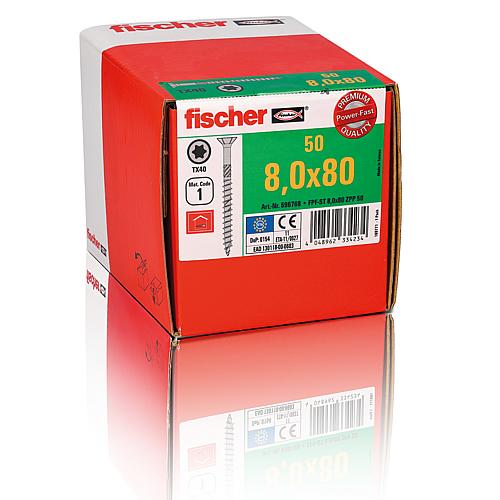 Fischer, Holzbauschrauben Power-Fast, Teilgewinde, Galvanisch verzinkt, Senkkopf, Torx