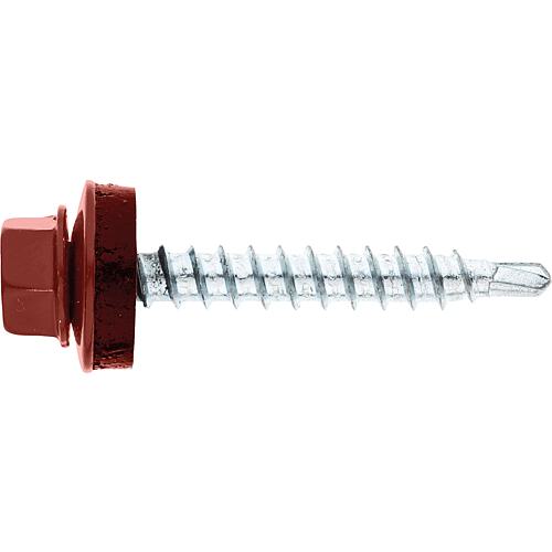 Facade screw MFI Twistec® Colorhead 4.8 X 60 RAL 3009 PU: 100 with socket wrench 451M8P