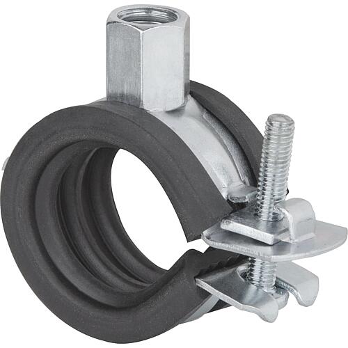 Clip pipe clamp M8/M10 galvanised Standard 1