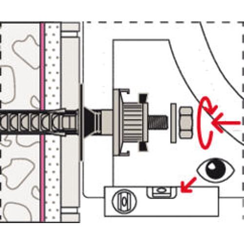 Fixation pour lavabo Fischer WST Anwendung 8