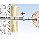 Chevilles à clou N-S 6x A2 Anwendung 7