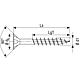 SPAX® vis à bois, ø filetage d1: 8,0 mm, ø tête : 15,1 mm, emballage standard, pointe 4CUT