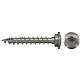 Fischer, post screw, full threaded, round head with lower head centring, stainless steel A2, Torx Standard 1