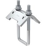 Clamp support, galvanised, suitable for mounting rail MS