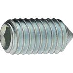 Threaded pins with hexagon socket and pointed tip 45H according to DIN EN ISO 4027 galvanised annealed M 10